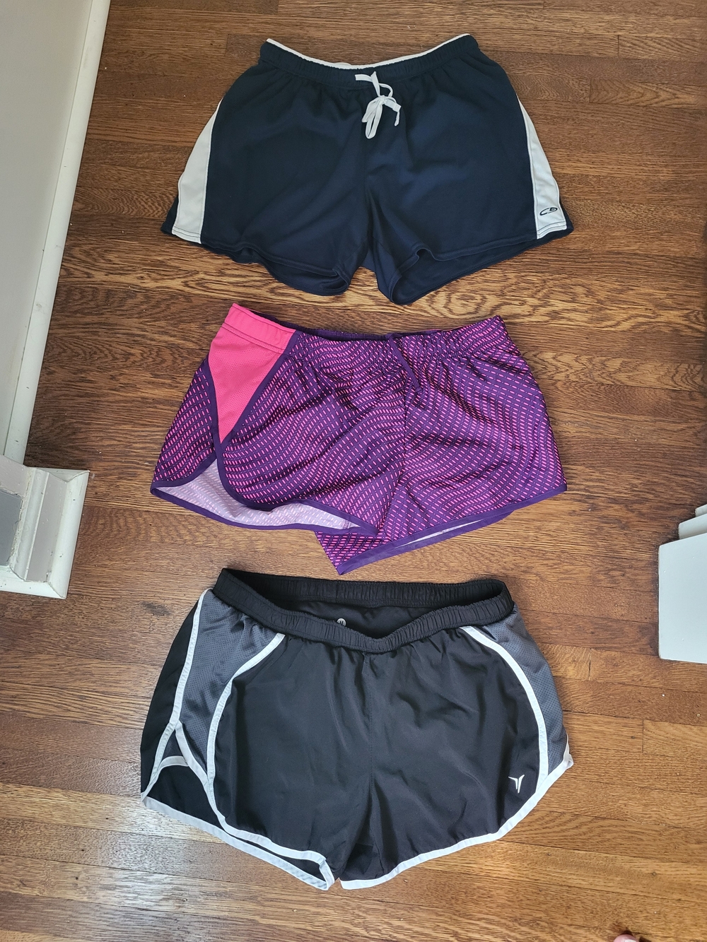 Champion Women's Athletic Shorts Set — Black, Purple & Pink